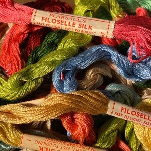 Embroidery Pearsall’s Filoselle Silk Thread Fiber Art 82 Skeins! Vintage